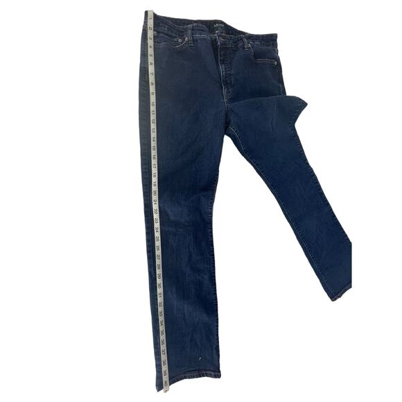 Lauren Ralph Lauren Medium Wash Blue Denim Tapered Mom Jeans Women's Size 16 - Picture 10 of 11